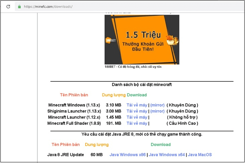 cách tải minecraft pc