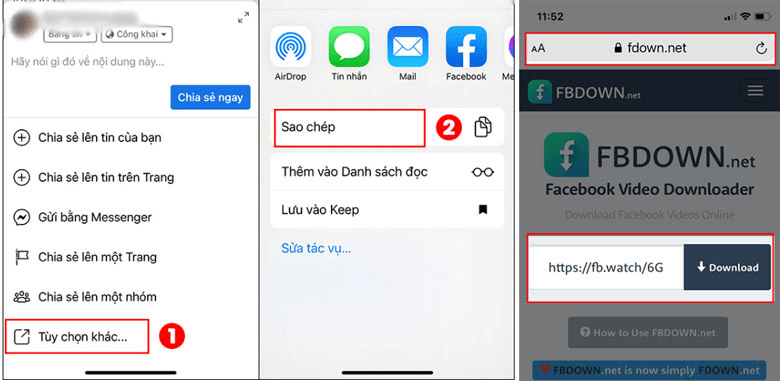 tải video trên Facebook về iPhone bằng fbdown.net 3