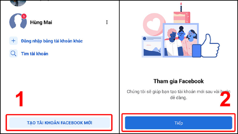 Các bước đăng ký tài khoản Facebook