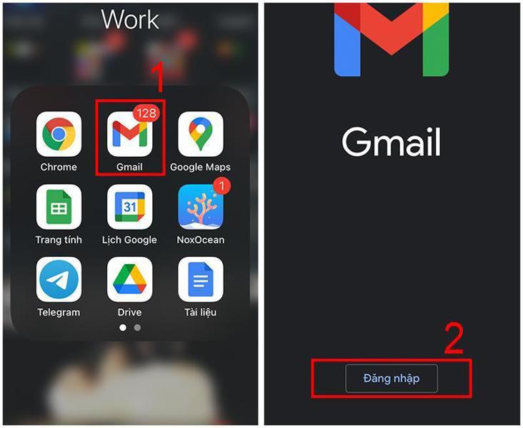 cách đăng nhâp tài khoản gmail mới bước 1