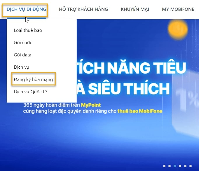 Cách đăng ký thuê bao điện thoại đầu số 077 bước 1