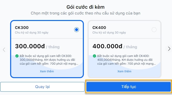 Cách đăng ký thuê bao điện thoại đầu số 077 bước 3