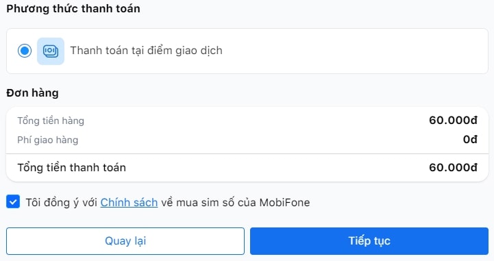 Cách đăng ký thuê bao điện thoại đầu số 077 bước 5