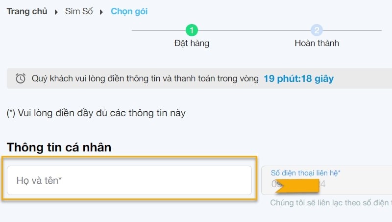 Cách đăng ký thuê bao điện thoại đầu số 081 chính chủ bước 5