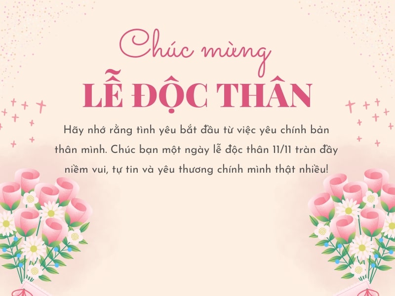 Gợi ý các lời chúc cho ngày lễ độc thân 11/11