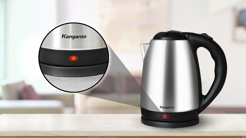 Bình đun siêu tốc Kangaroo trang bị tự động ngắt góp phần giảm thiểu đáng kể nguy cơ cháy nổ trong quá trình sử dụng.