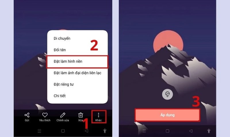 Cài hình nền trên điện thoại Android bước 3