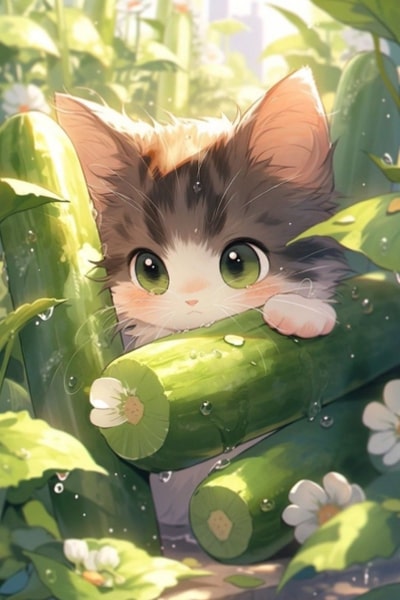 ảnh mèo cute anime siêu dễ thương