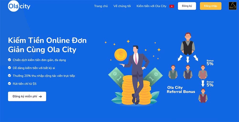 Ola City - App kiếm tiền online tại nhà không cần vốn