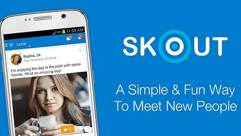 App kiếm tiền nói chuyện với người nước ngoài: SKOUT