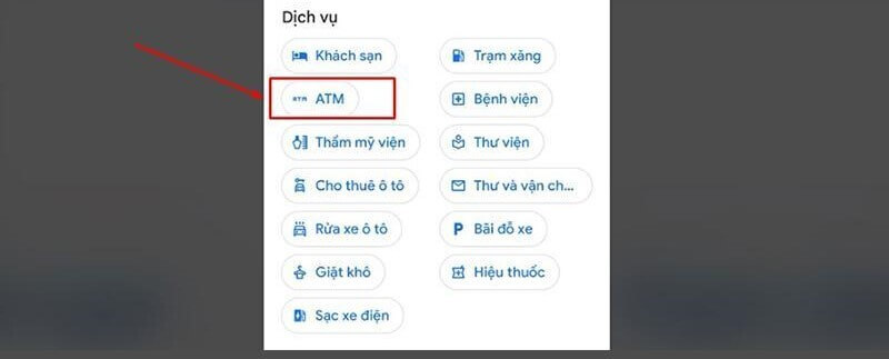 Hướng dẫn tìm ATM gần đây nhất với Google Map bước 2