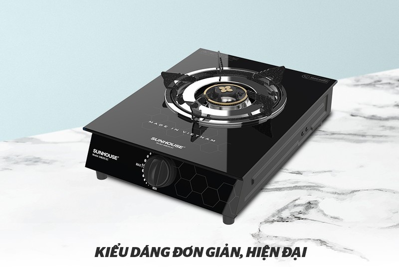Bếp ga dương đơn Sunhouse SHB212KT với kiểu dáng đơn giản và đầy hiện đại.