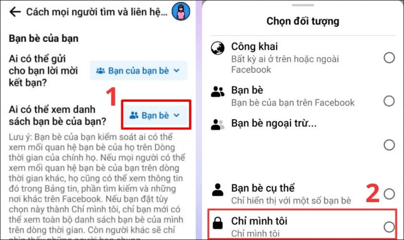 Ẩn danh sách bạn bè Facebook trên Android 2