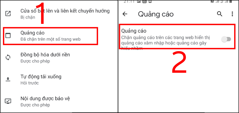 Tắt cửa sổ Pop-up và Quảng cáo trên Chrome bước 4