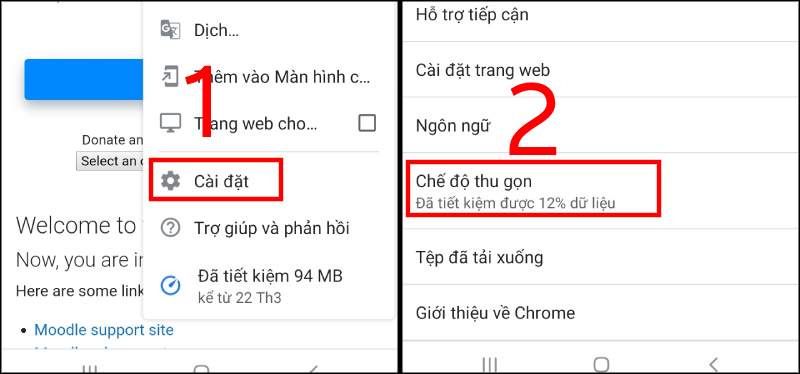 Thiết lập chế độ tiết kiệm dữ liệu (Lite mode) trên Chrome bước 2