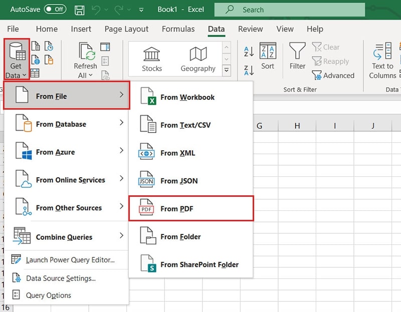 Chuyển từ PDF sang Excel bước 2