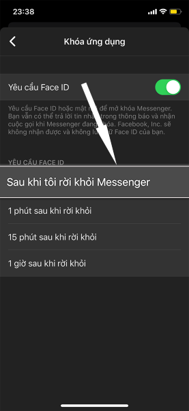 mở khóa messenger trên điện thoại với mật khẩu