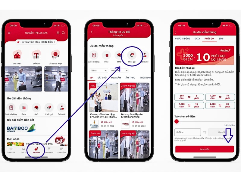 Hướng dẫn đổi điểm trên My Viettel
