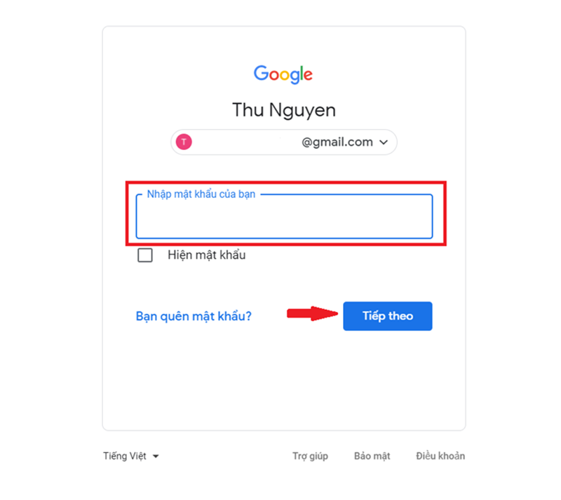 Cách đổi mật khẩu Gmail trên máy tính bước 1