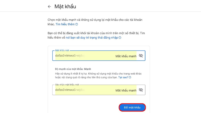 Cách đổi mật khẩu Gmail trên máy tính bước 4