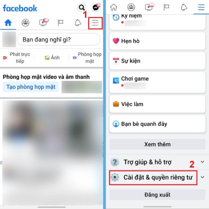 Cách thay đổi tên Facebook trên điện thoại Android bước 3