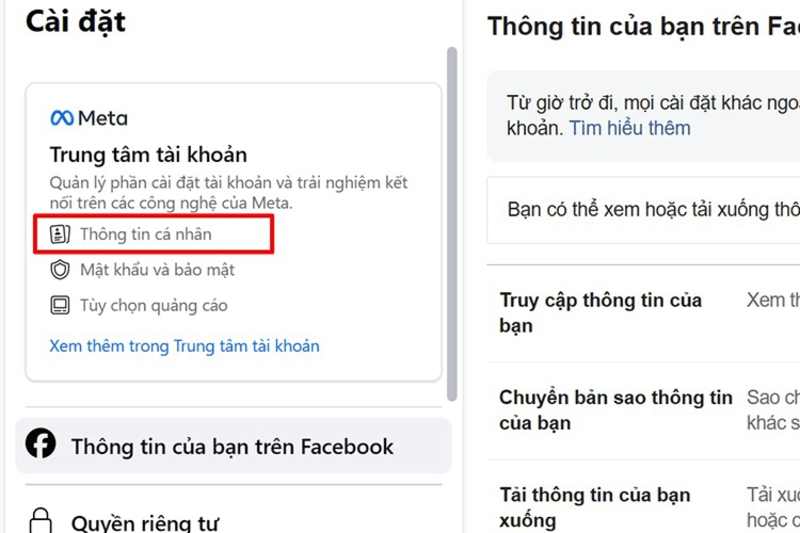 Cách đổi tên Facebook trên máy tính, laptop bước 3