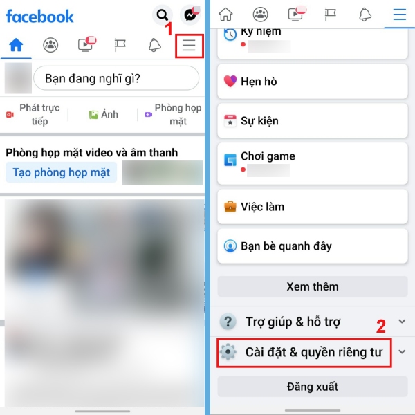 cách đổi tên facebook trên điện thoại