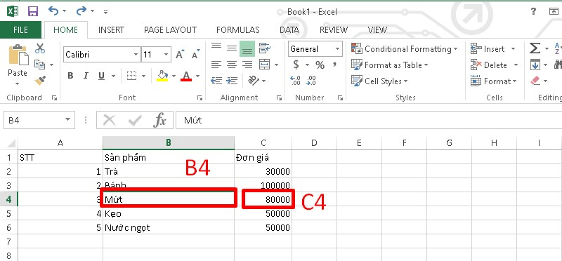 Sử dụng hàm chức năng CONCATENATE bước 1