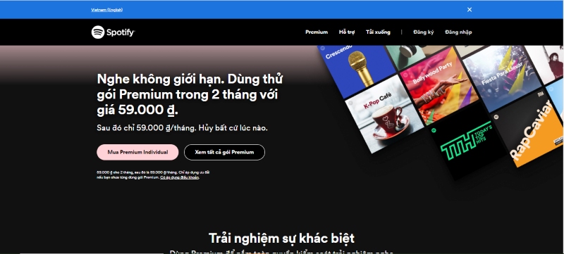 huỷ đăng ký spotify