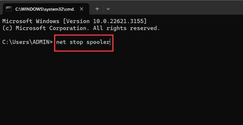 Xóa lệnh in trên máy tính bằng Command Prompt bước 3