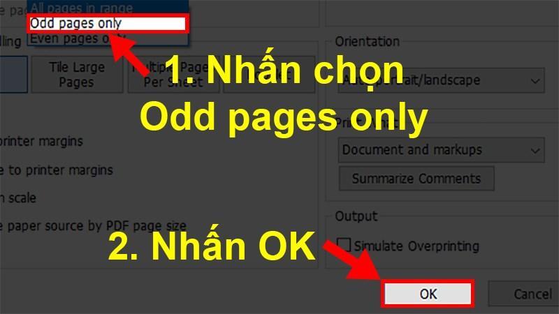 Đối với máy in không có tính năng in 2 mặt bước 3