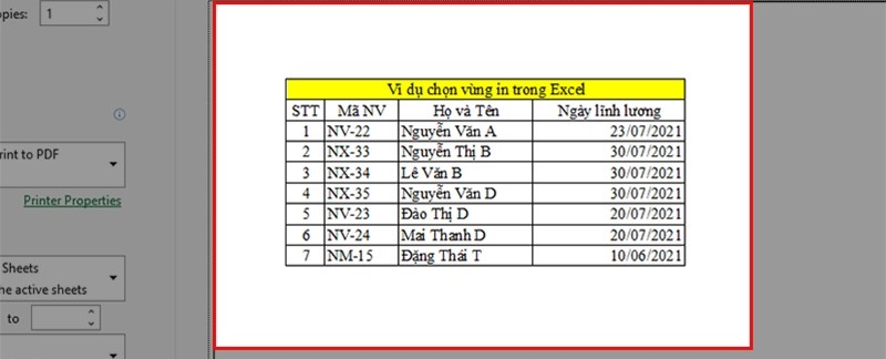 Dùng tính năng Print Areas bước 4