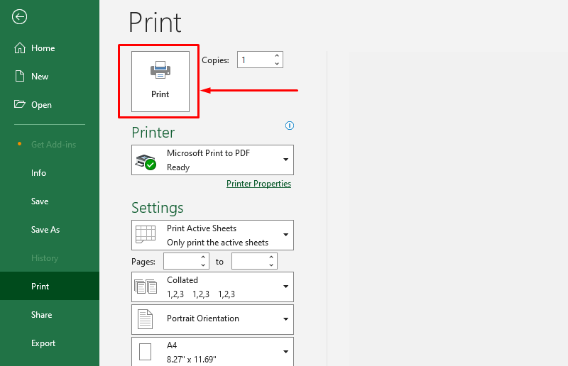 Sử dụng hộp thoại Page Layout bước 7