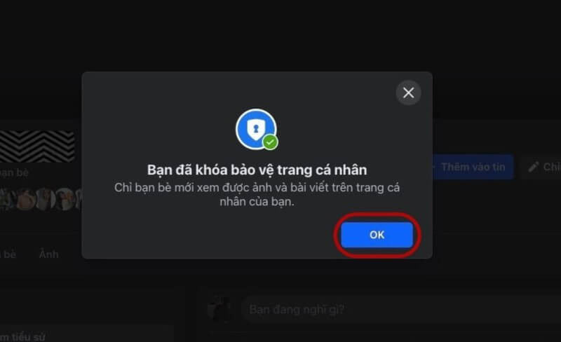 Cách khóa bảo vệ trang cá nhân Facebook trên máy tính bước 1