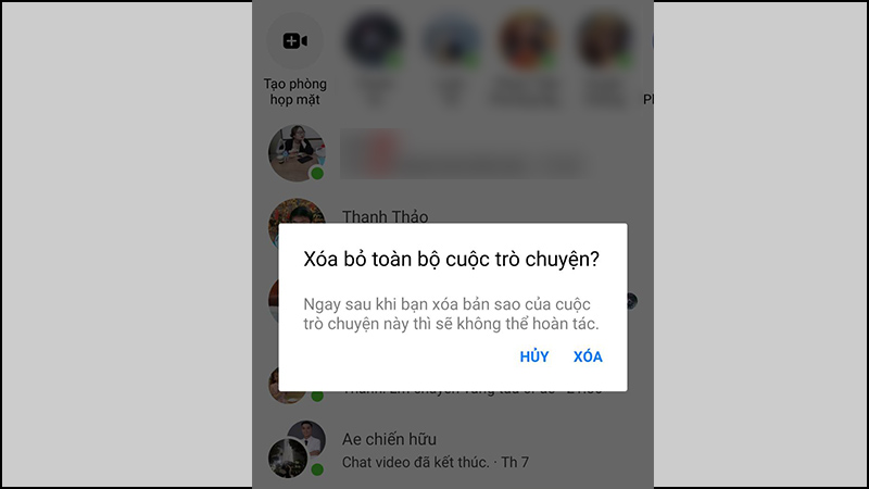 khôi phục tin nhắn đã xóa trên Messenger