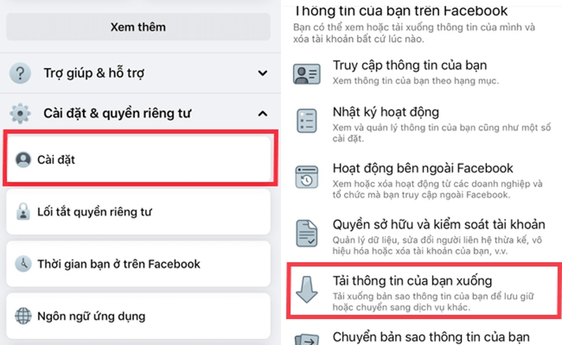 Cách khôi phục tin nhắn Messenger trên điện thoại iPhone bước 2