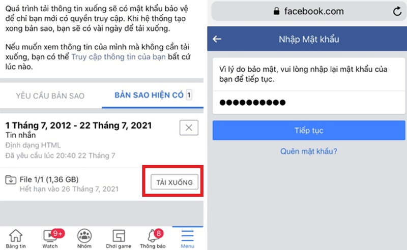 Cách khôi phục tin nhắn Messenger trên điện thoại iPhone bước 4