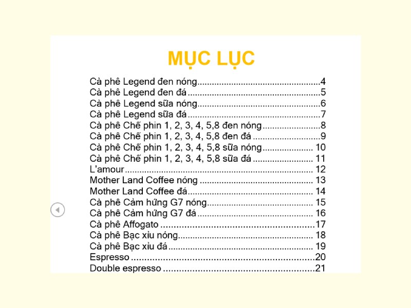 mục lục tự động trong Word