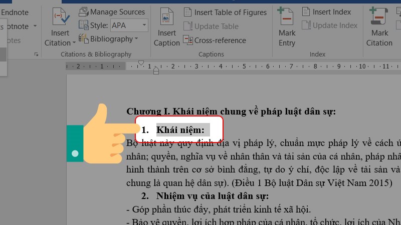 Cách xác định tiêu đề chính bước 1