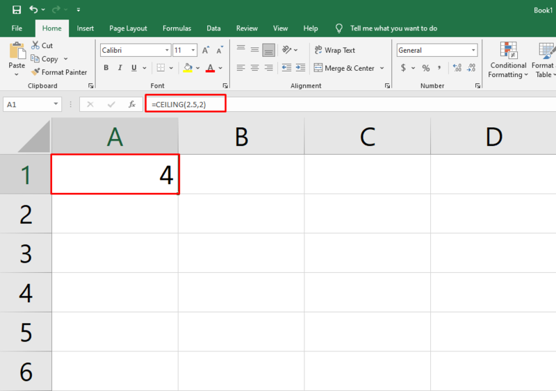 Cách dùng hàm CEILING làm tròn số trong Excel