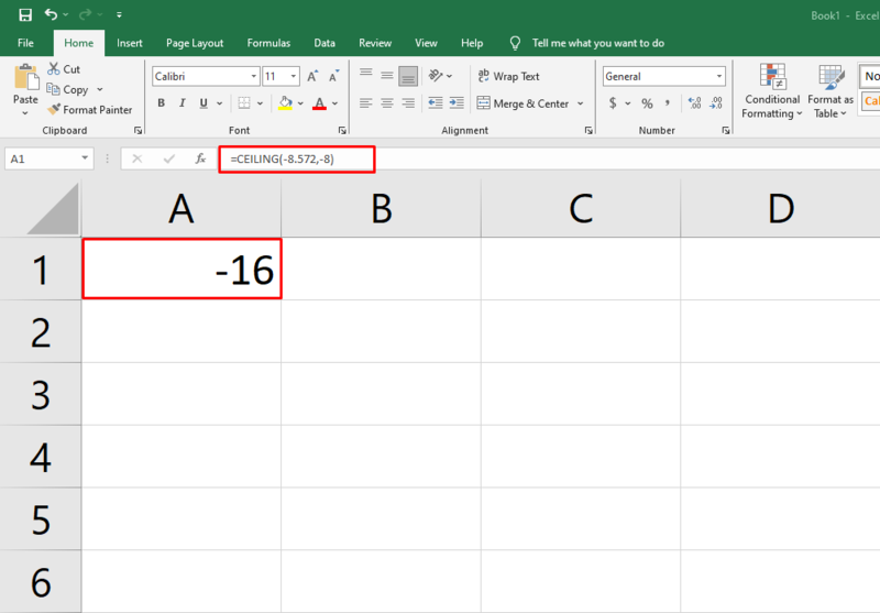 Cách dùng hàm CEILING làm tròn số trong Excel