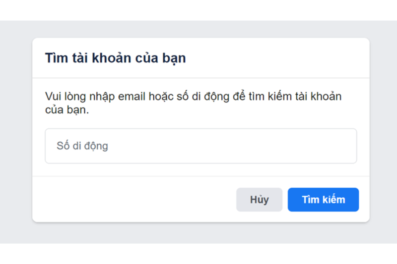 Lấy lại mật khẩu Facebook bằng căn cước, cmnd 2