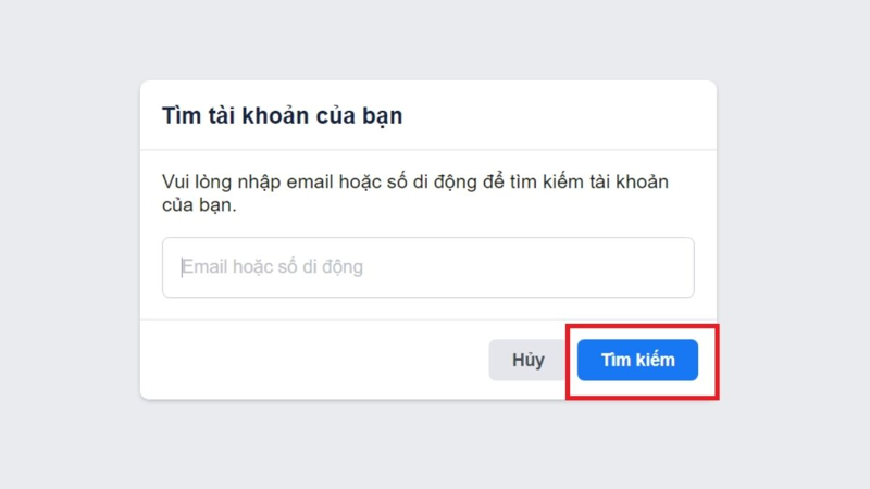 Lấy lại mật khẩu Facebook bằng email 2