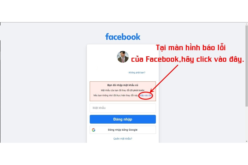 Lấy lại mật khẩu Facebook bằng mật khẩu cũ 1