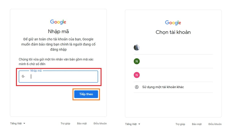 Cách lấy lại mật khẩu Gmail bằng số điện thoại bước 2