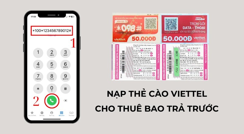 Cách nạp tiền điện thoại cho thuê bao trả trước bước 3