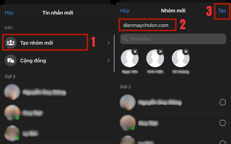 Cách tạo nhóm Messenger trên điện thoại 2
