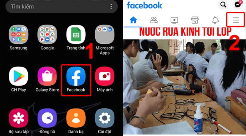 Cách tắt trạng thái online Facebook trên ứng dụng bước 1