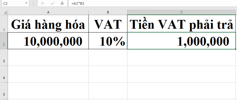 Cách tính giá trị khi biết phần trăm