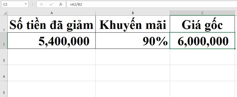 Tính toán theo số lượng và tỷ lệ phần trăm